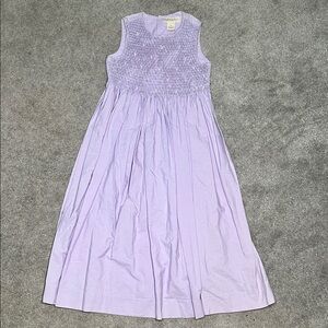 Copper Key Lavender Beaded Smocked Easter Dress Size 8